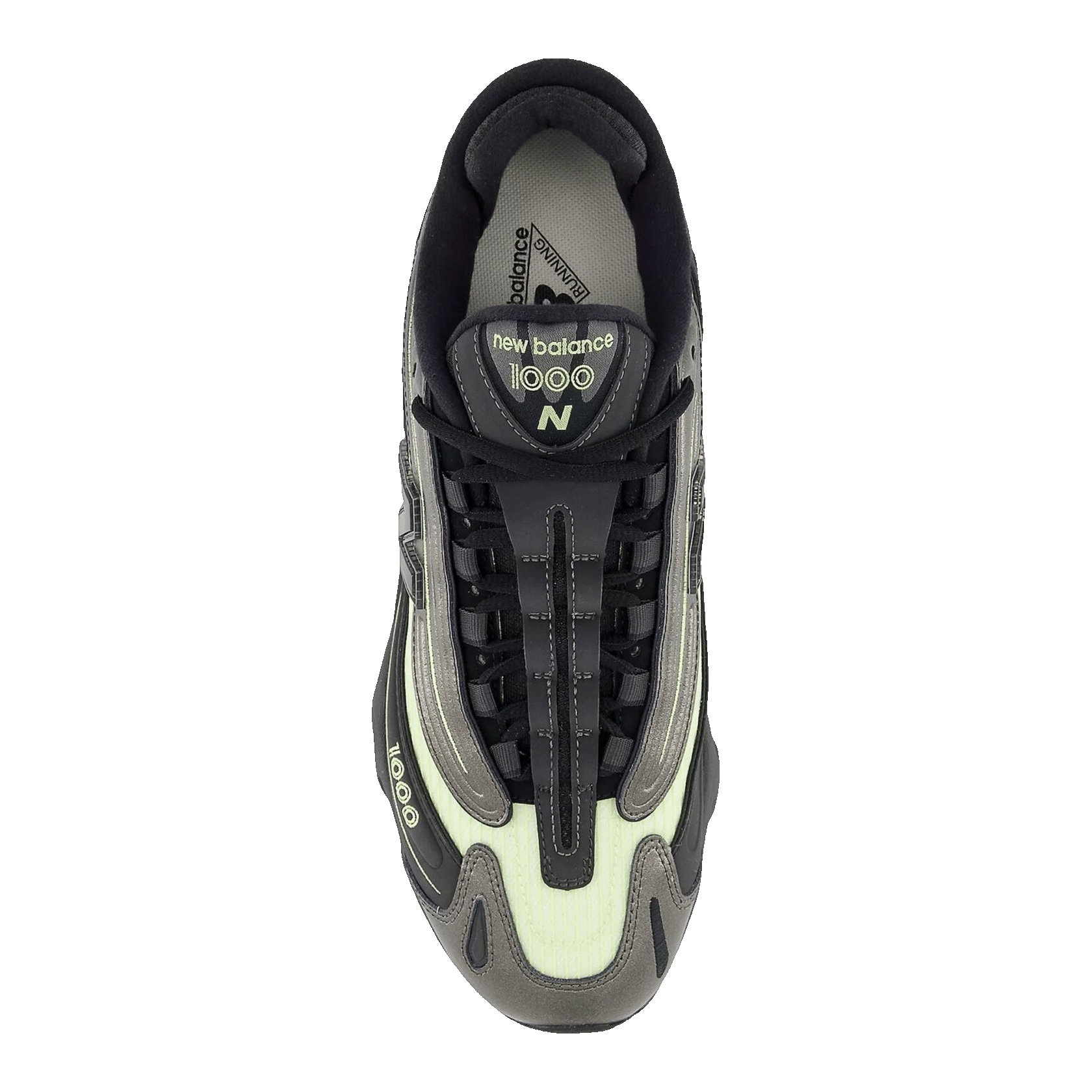 New Balance 1000 Black Metallic Dry Lime Oben U10008WZ
