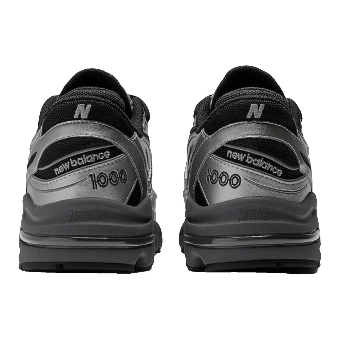 New Balance 1000 Black Silver Metallic Back M1000EGR