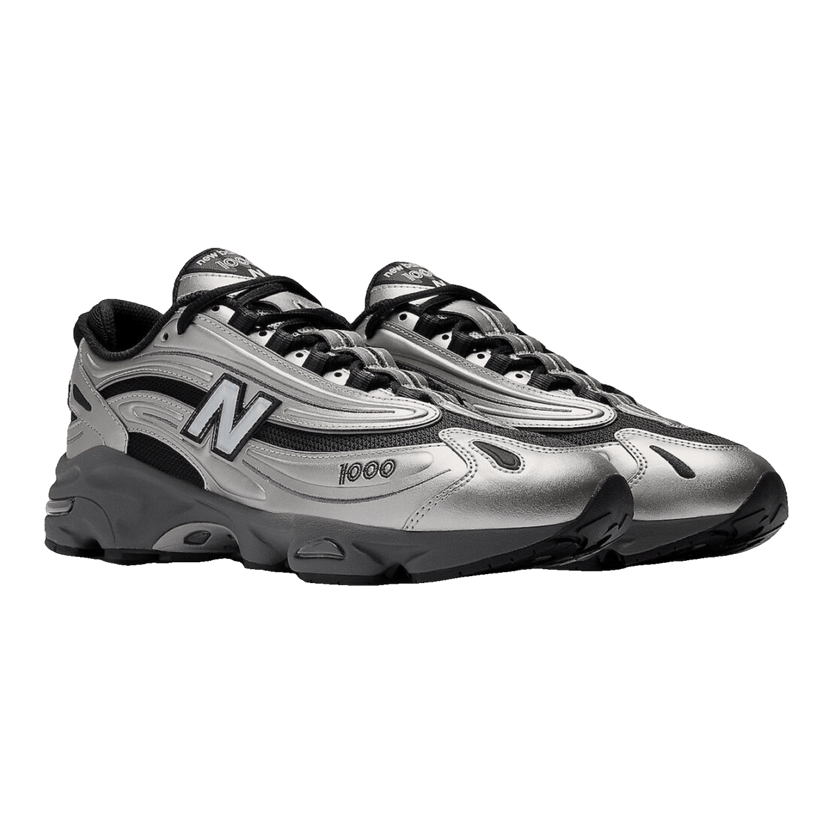 New Balance 1000 Black Silver Metallic Side M1000EGR