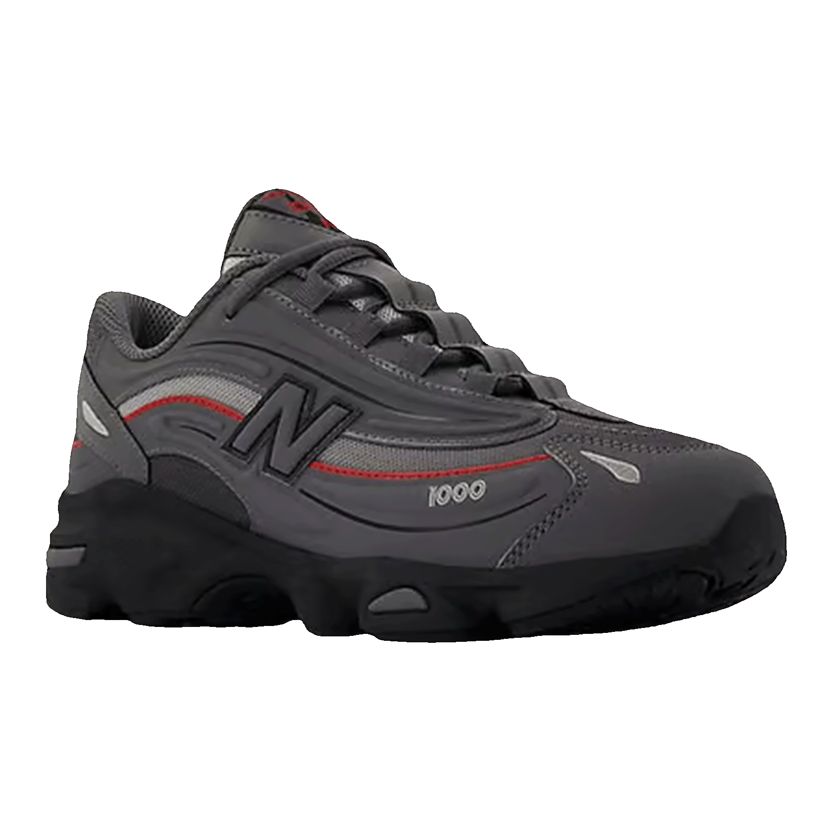 New Balance 1000 Grey Bright Red (GS) Side GC1000DB
