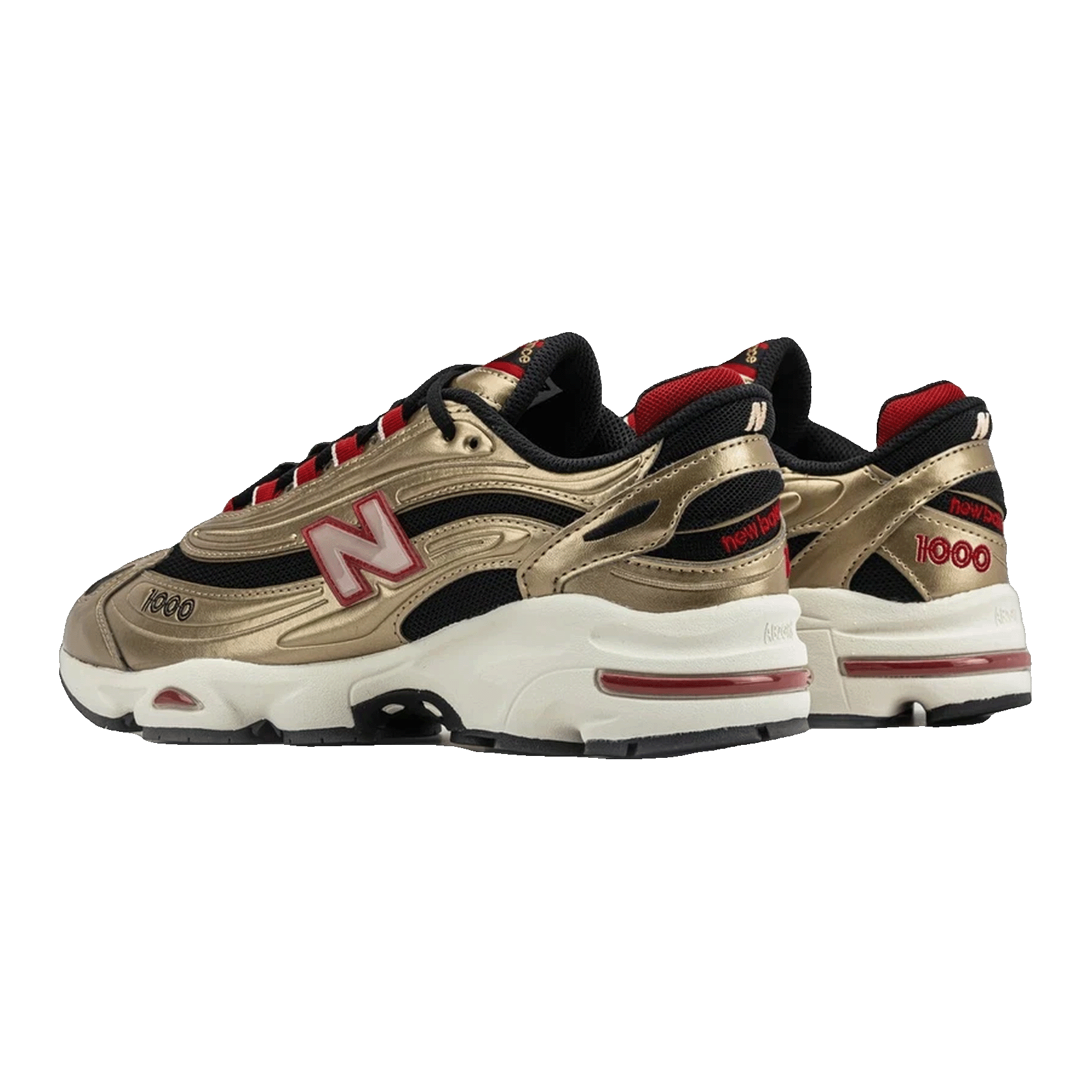 New Balance 1000 Shoe Palace Exclusive Gold Black Back M1000SPL