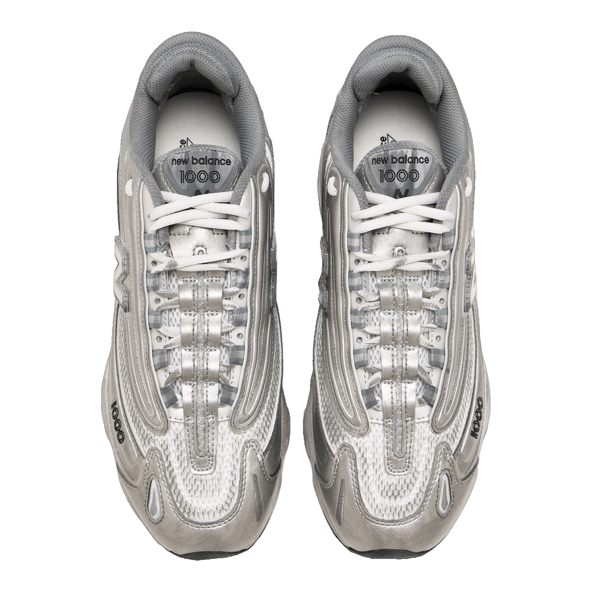 New Balance 1000 Silver Metallic Distressed Oben M1000G