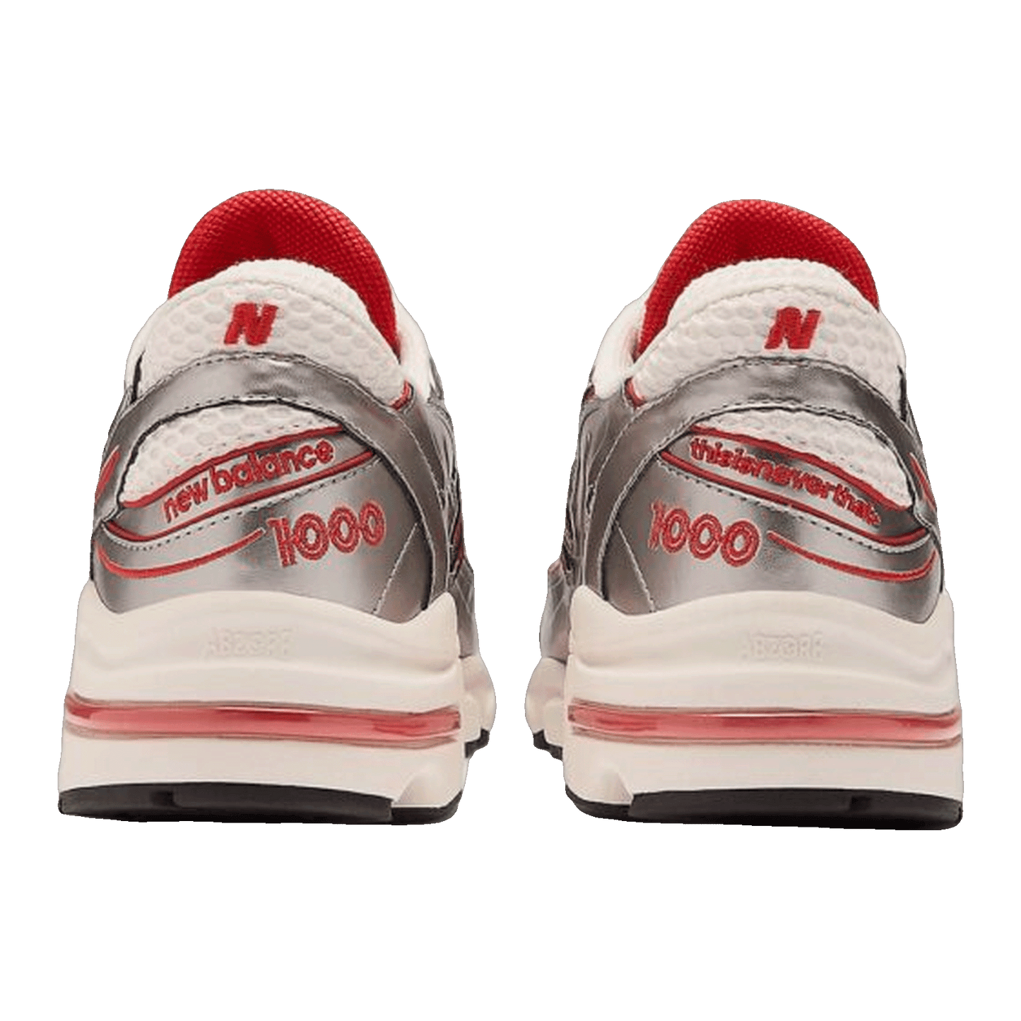 New Balance 1000 thisisneverthat Metallic Silver Red Back M1000TI