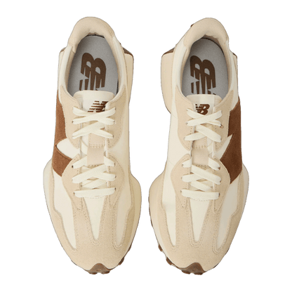 New Balance 327 Beige Brown Suede Oben