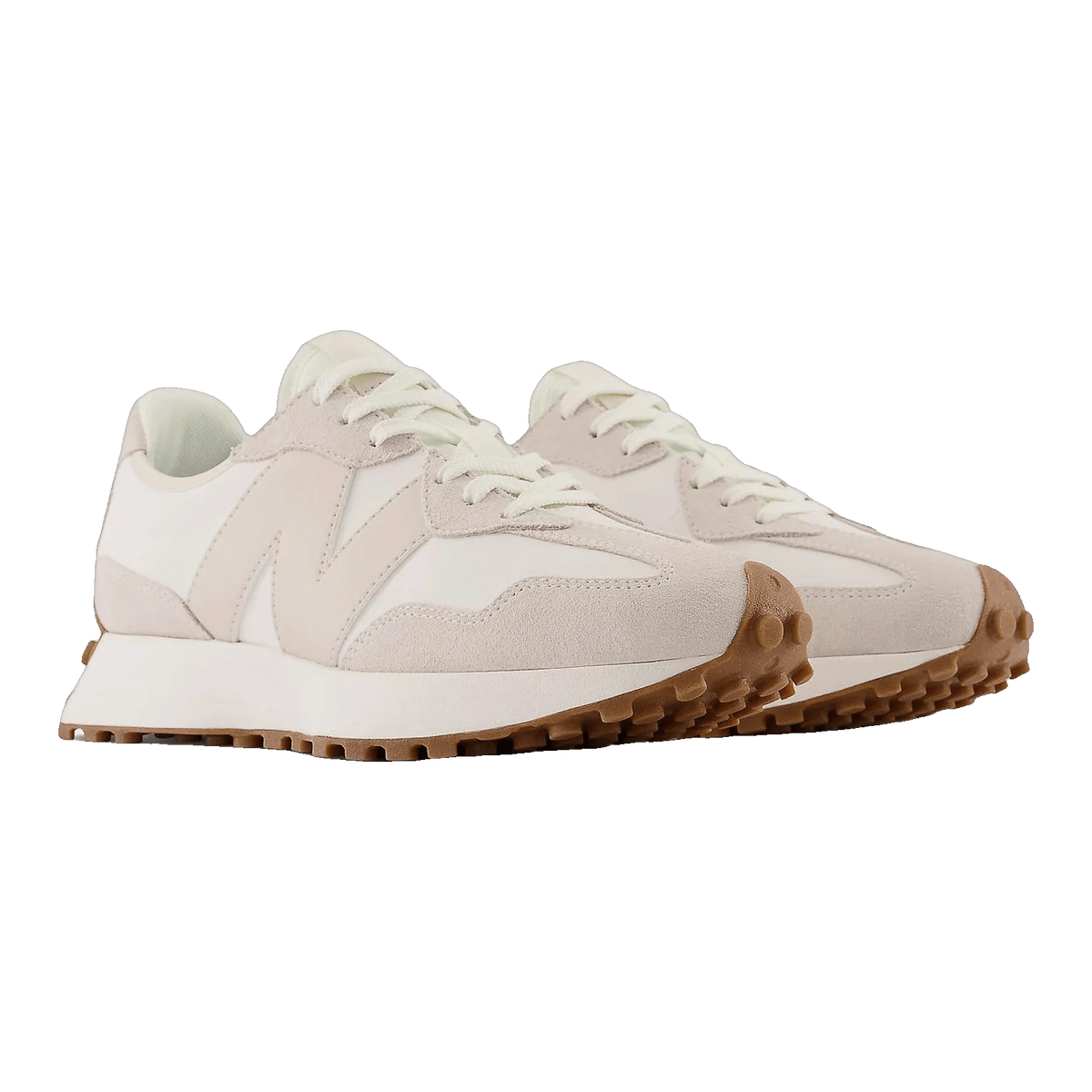 New Balance 327 Beige White Gum Pink (W) Side WS327AN