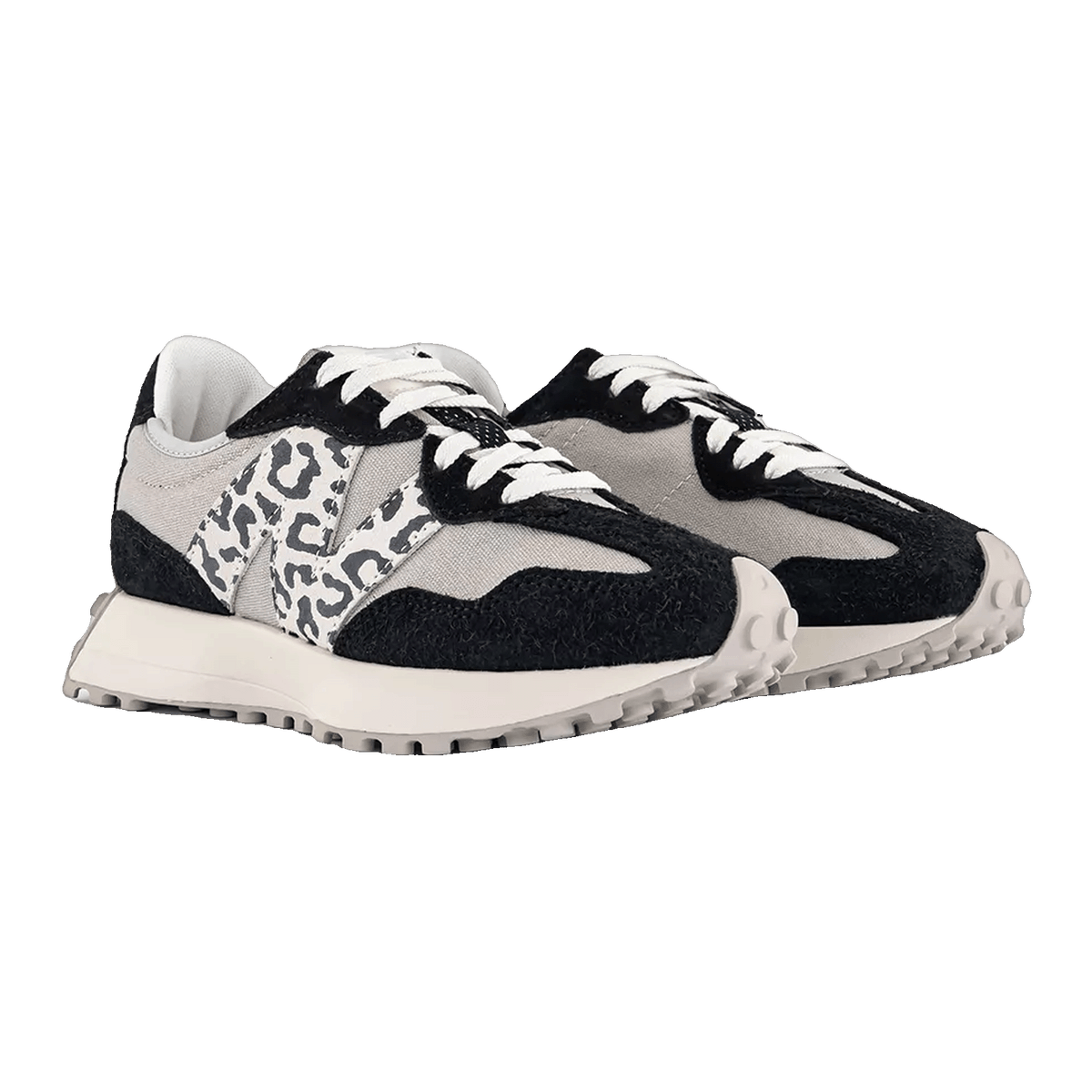 New Balance 327 Black Grey Leopard (W) Side WS327AP