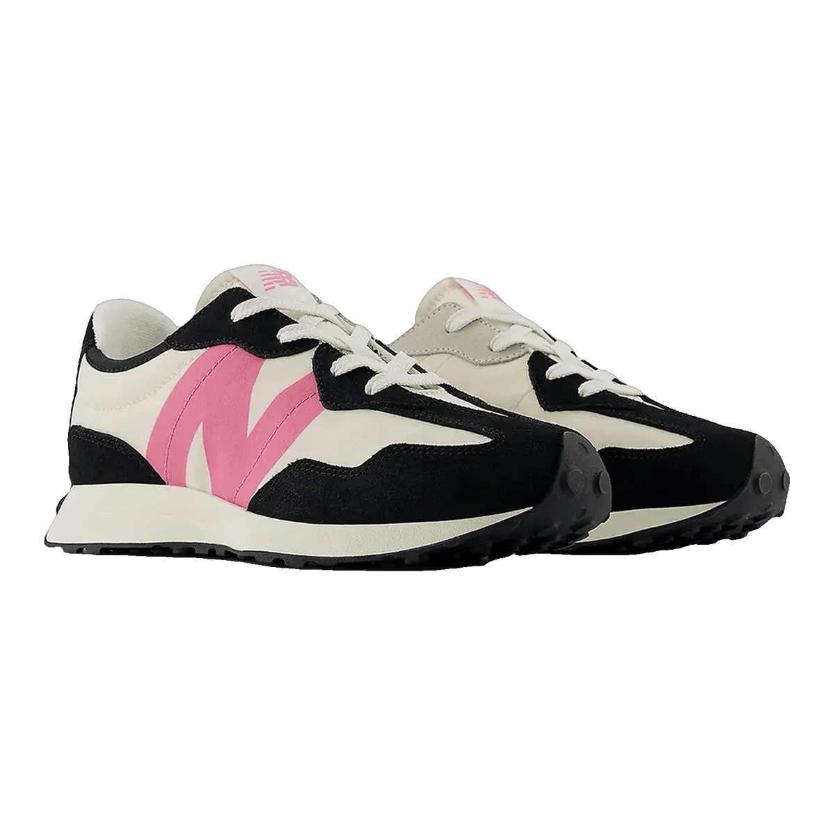 New Balance 327 Black Real Pink (GS) Side