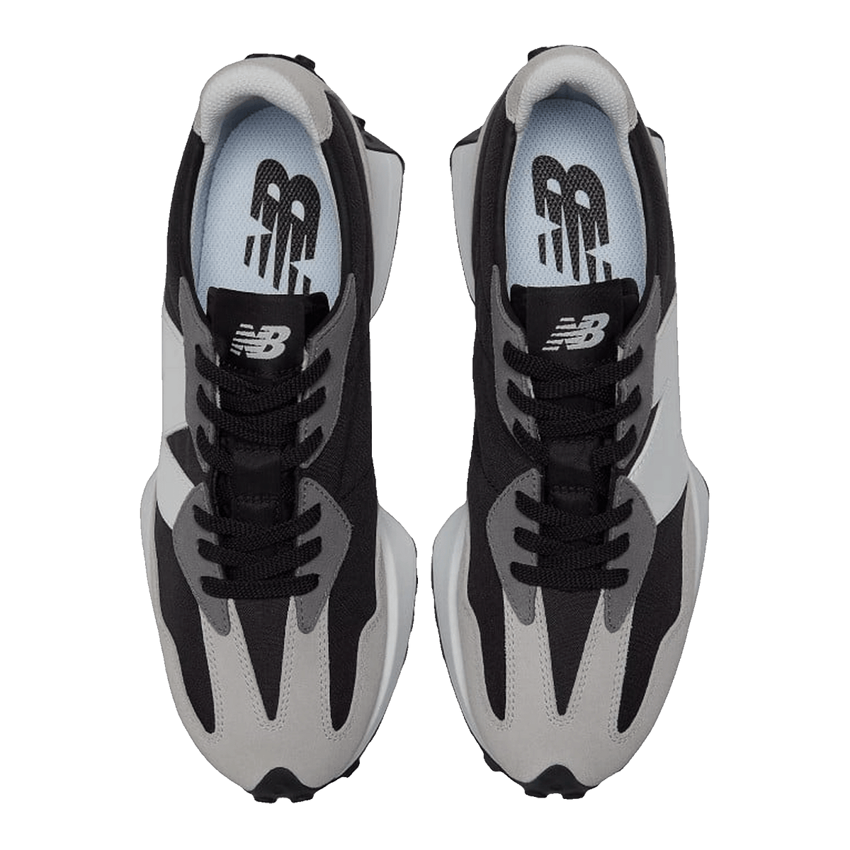 New Balance 327 Black White Grey Oben