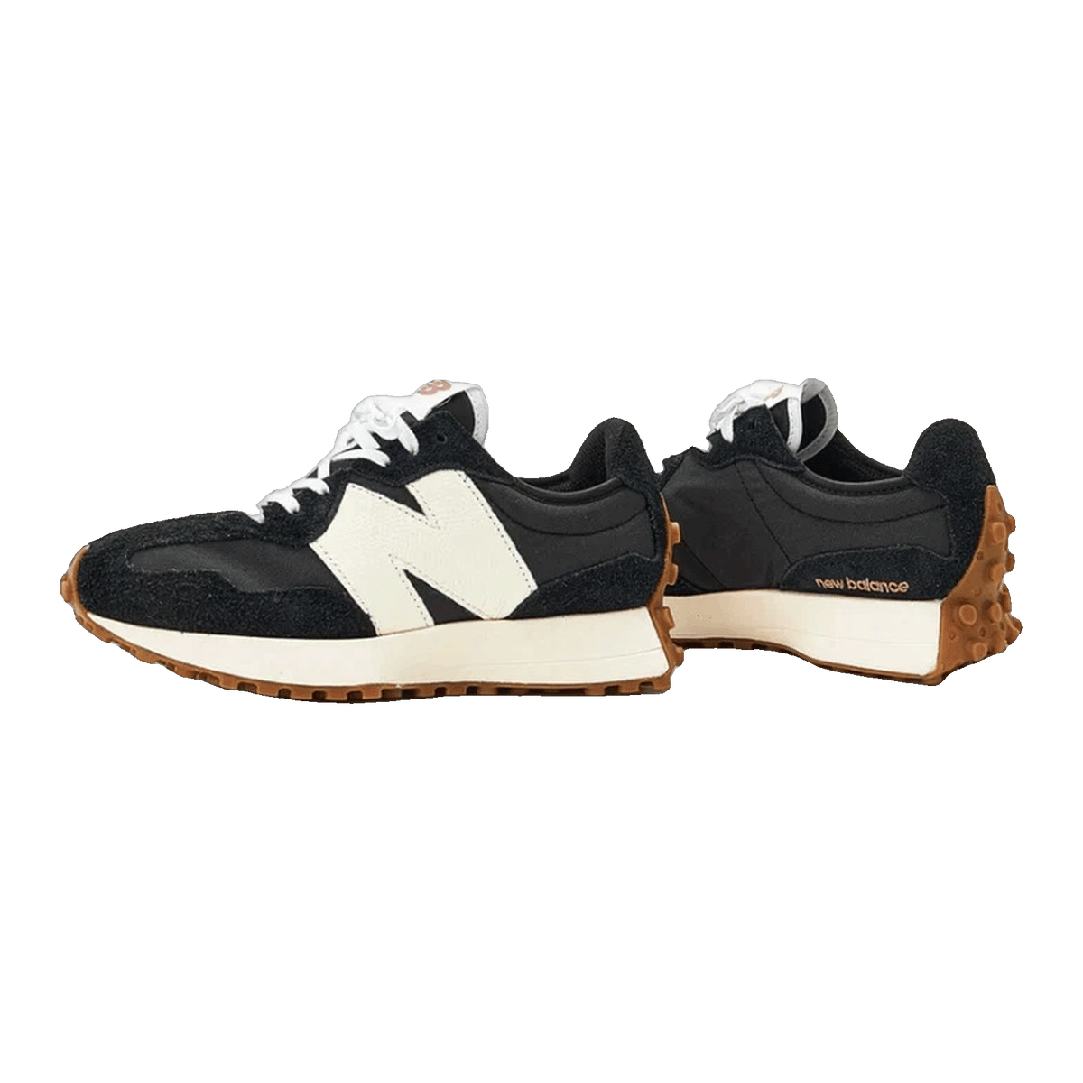 New Balance 327 Black White Gum (W) Back WS327BL