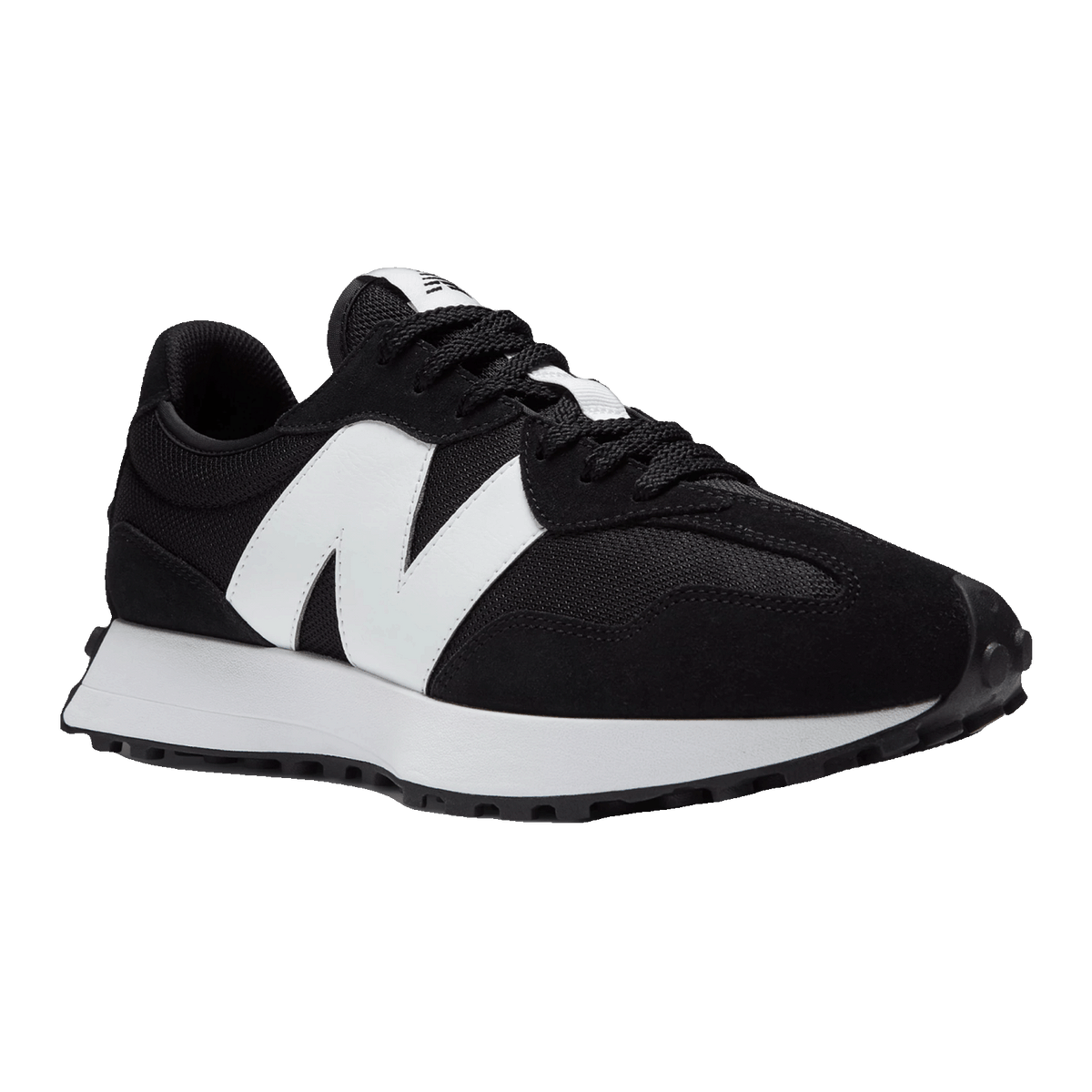 New Balance 327 Black White N Logo Side MS327CBW