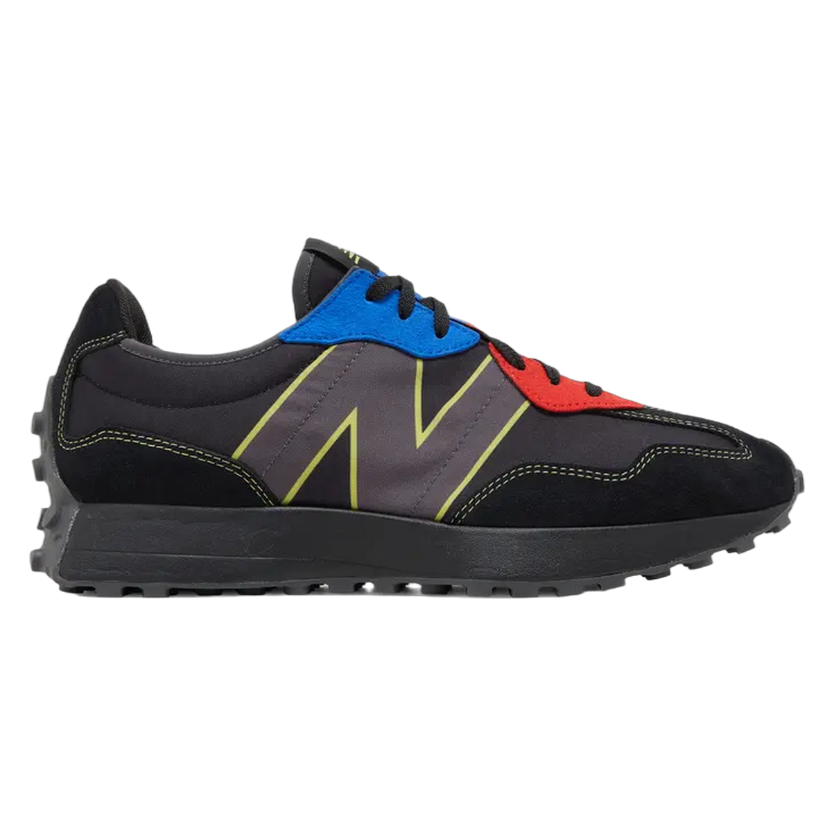 New Balance 327 Black Yellow Blue Red MS327BC1