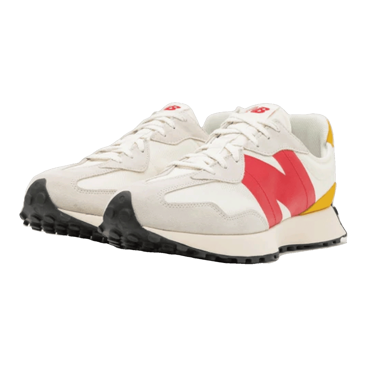 New Balance 327 Cream Red Yellow Side