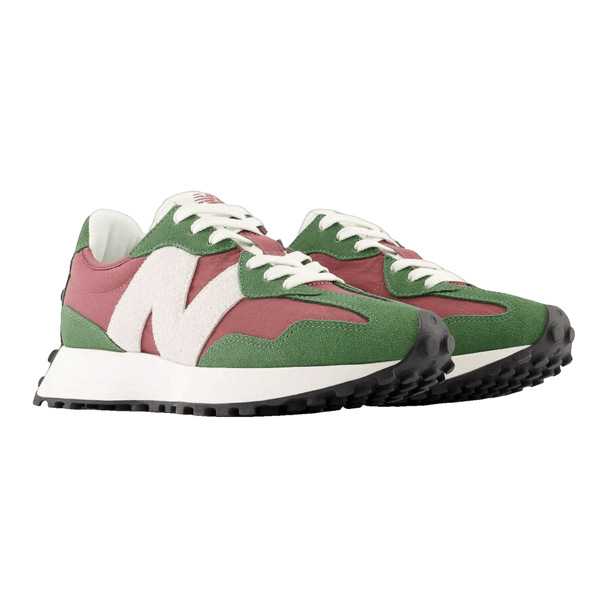 New Balance 327 Dark Green Red Side