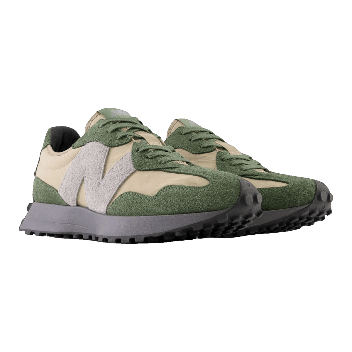 New Balance 327 Deep Olive Green Driftwood Side MS327WG