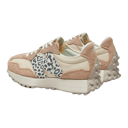 New Balance 327 Flat Taupe Linen Leopard (W) Back WS327AQ