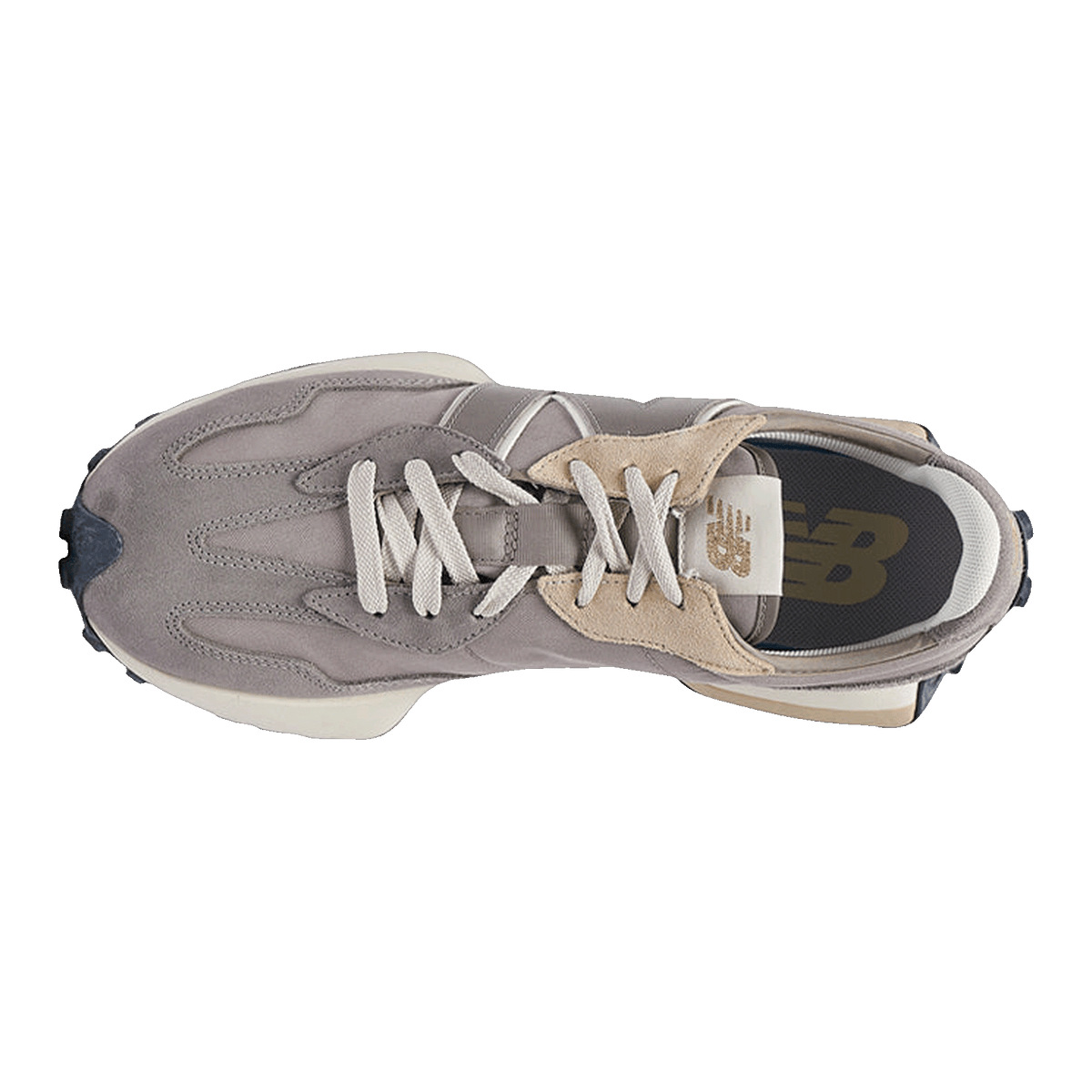 New Balance 327 Grey White Gold (GS) Oben GS327GDY