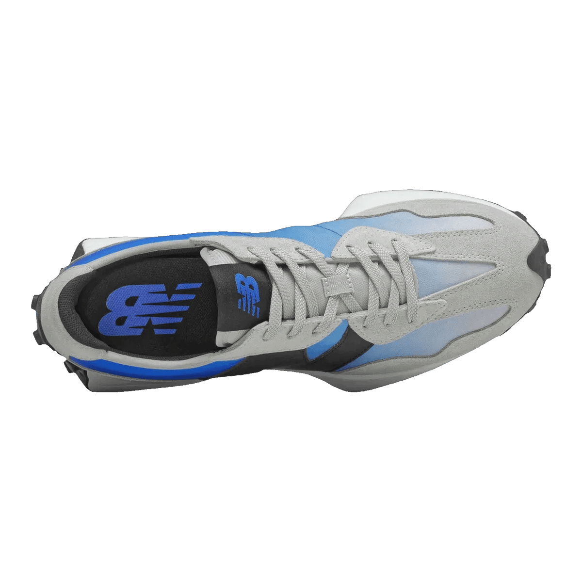 New Balance 327 Light Aluminum Cobalt Blue Oben