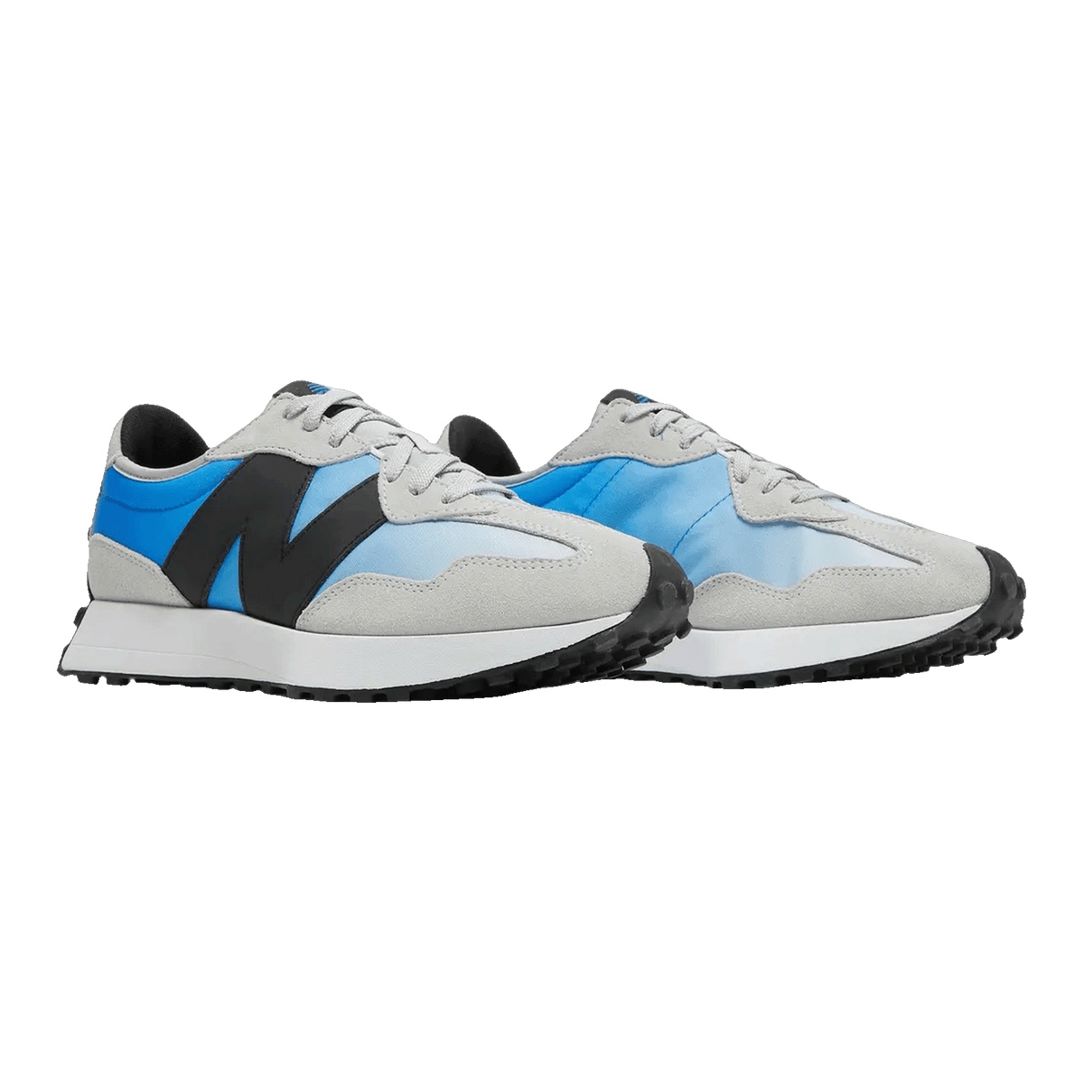 New Balance 327 Light Aluminum Cobalt Blue Side MS327SD