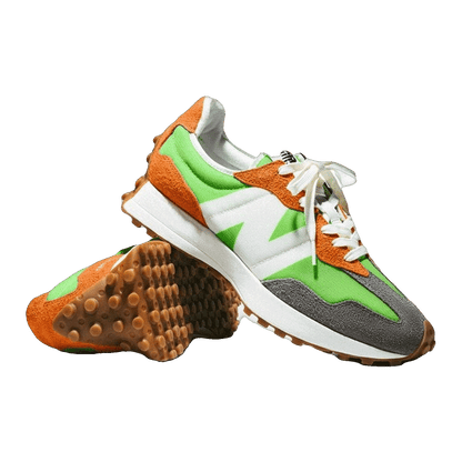 New Balance 327 Lime Green Red Grey Side MS327SFA