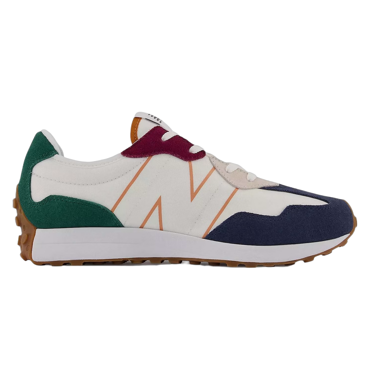 New Balance 327 Natural Indigo Green Maroon Gum (GS) GS327HH1