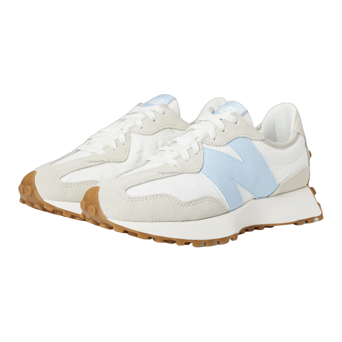 New Balance 327 Timberwolf Sea Salt Light Chrome Blue (W) Side WS327FTA