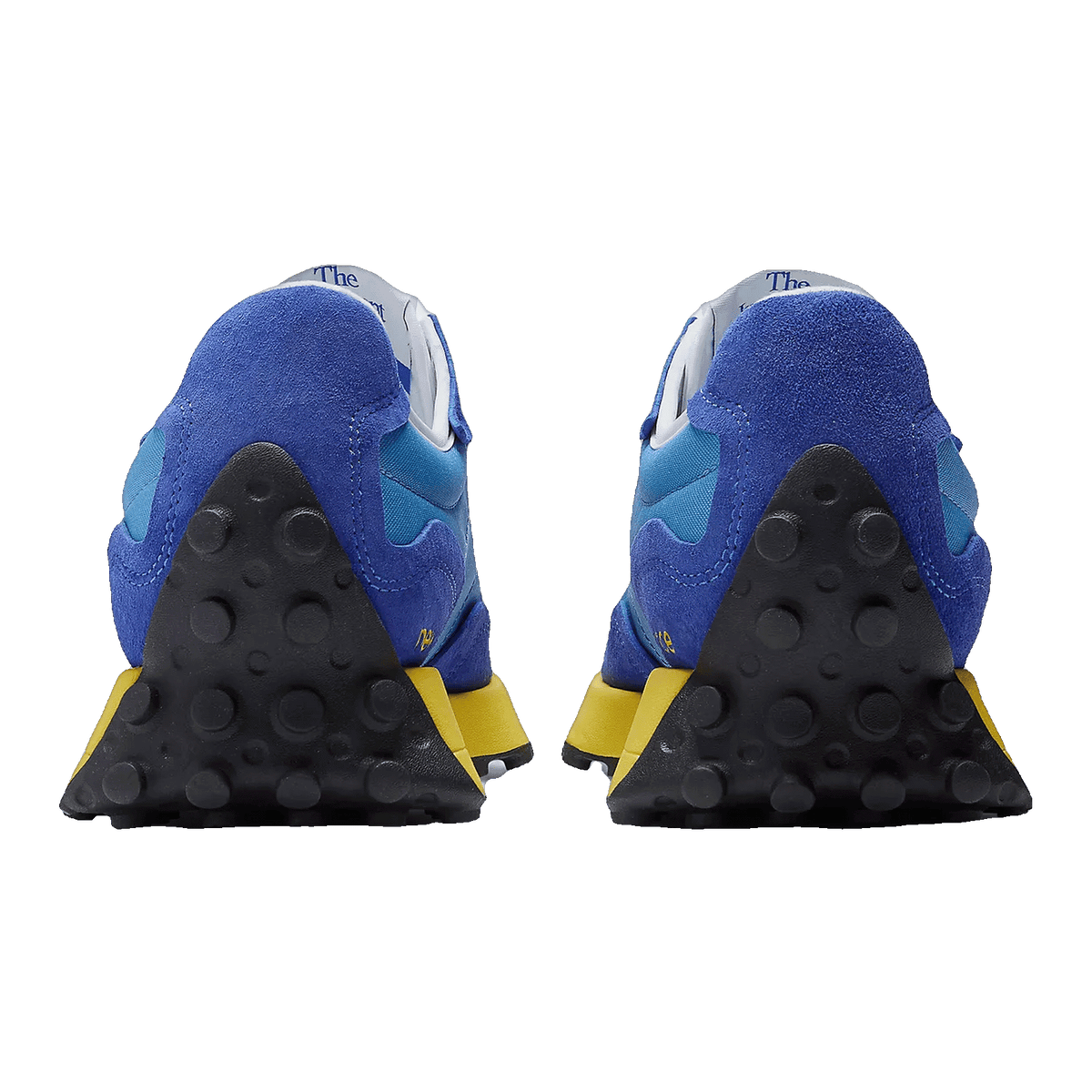 New Balance 327 Warped Essentials Marine Blue Yellow Back