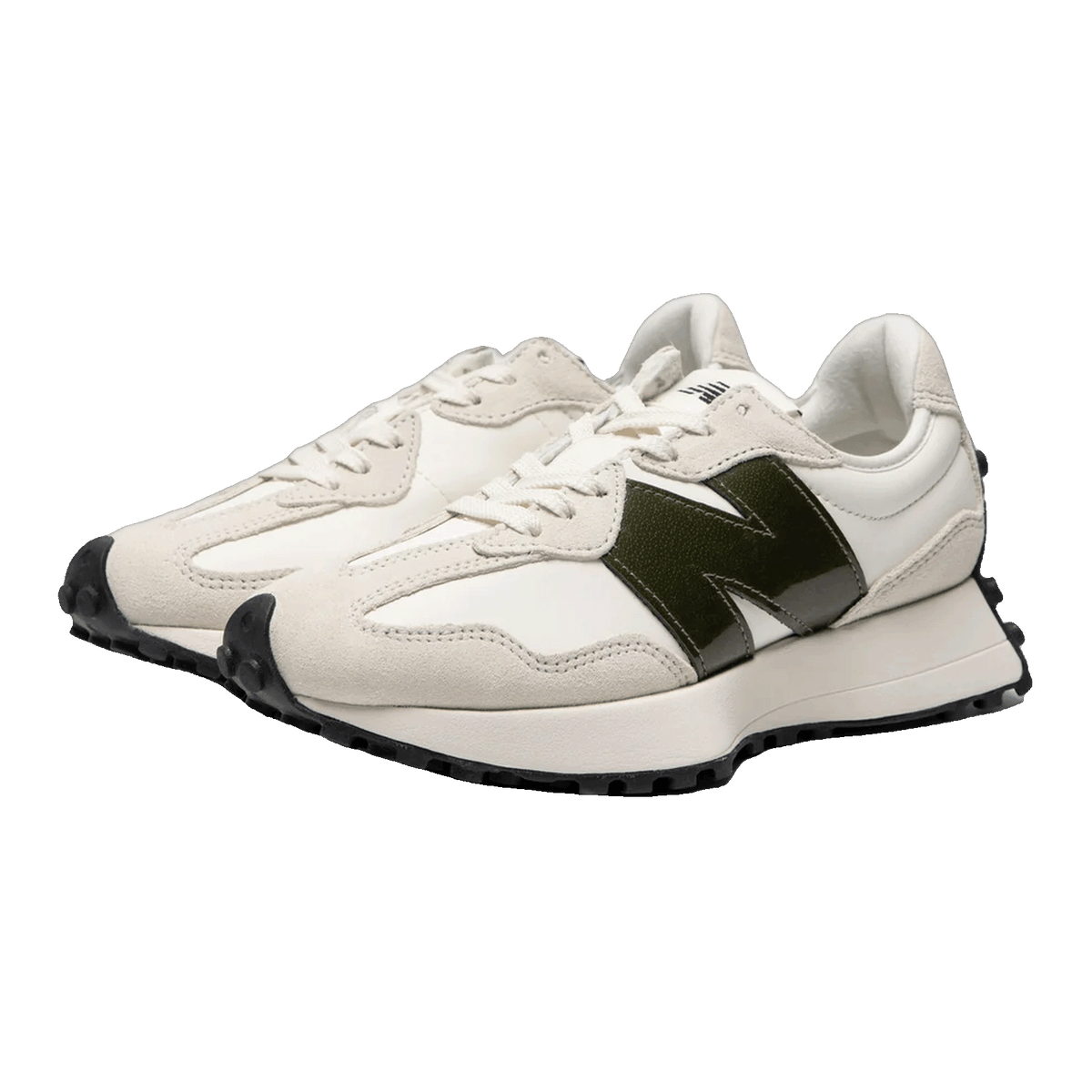 New Balance 327 White Dark Green (W) Side WS327JWA