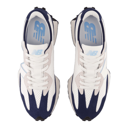 New Balance 327 White Navy Blue Oben