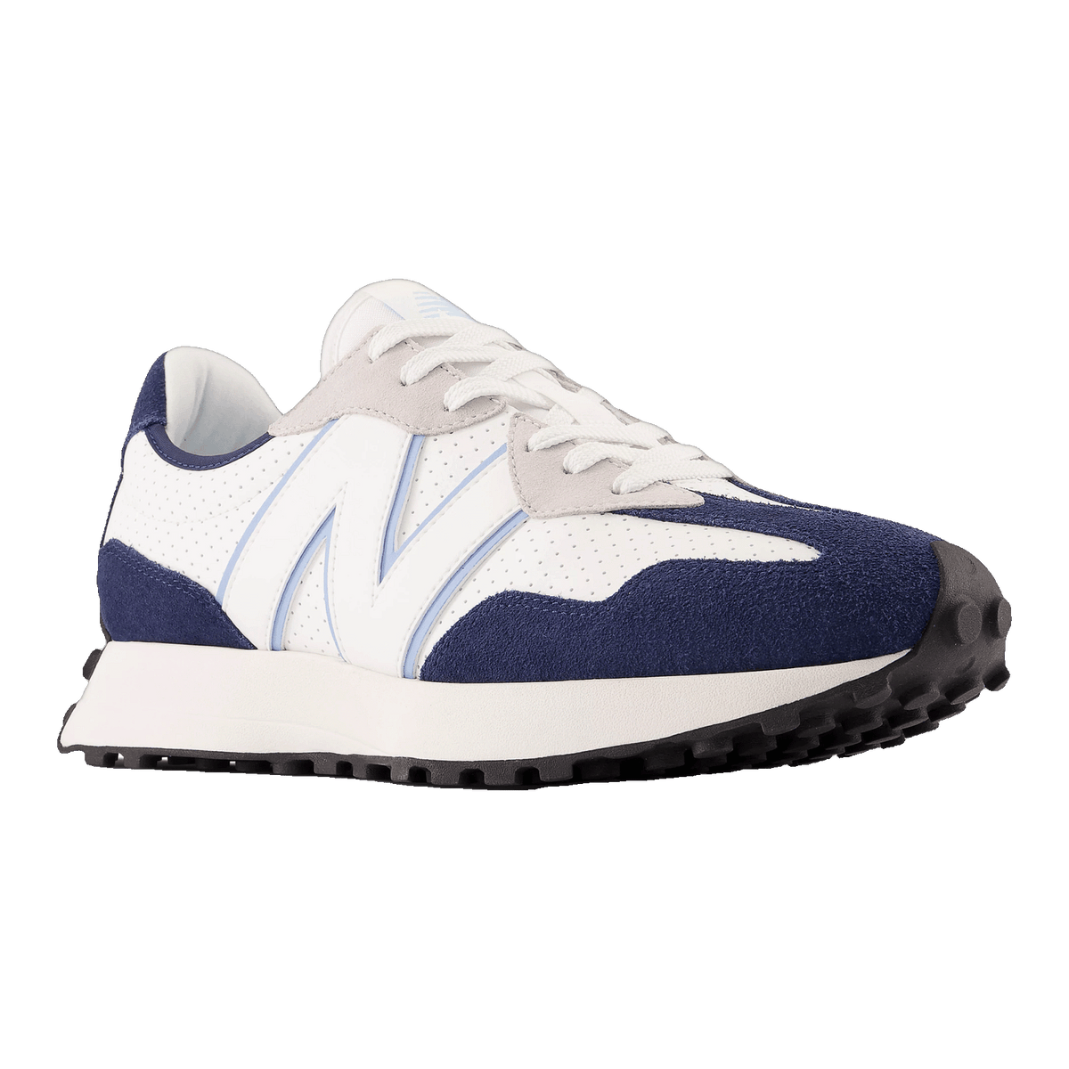 New Balance 327 White Navy Blue Side