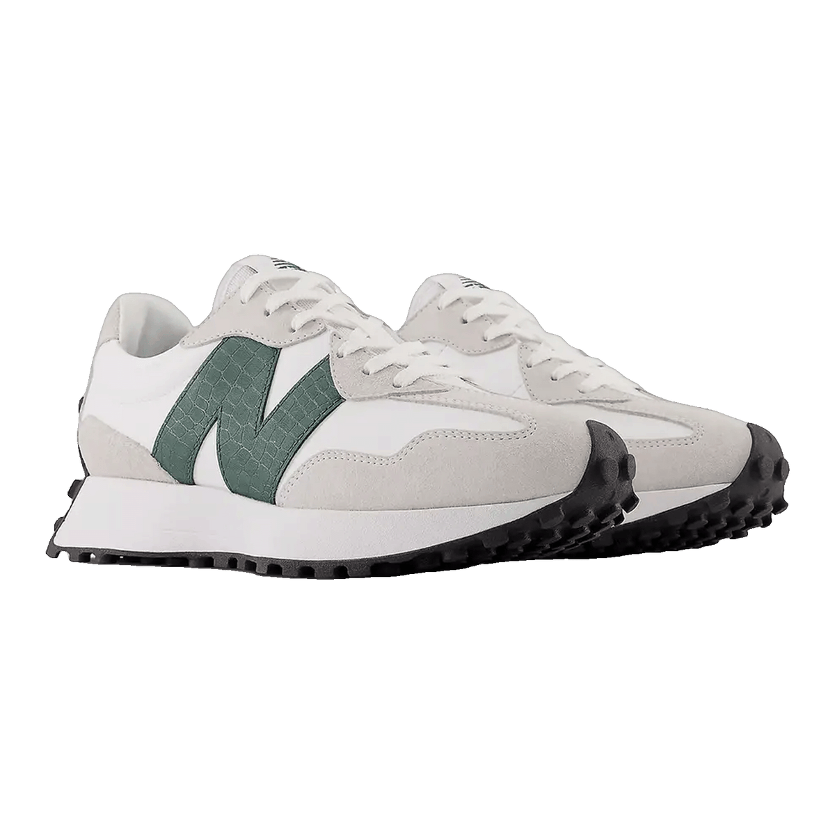 New Balance 327 White Nightwatch Green (W) Side WS327DC