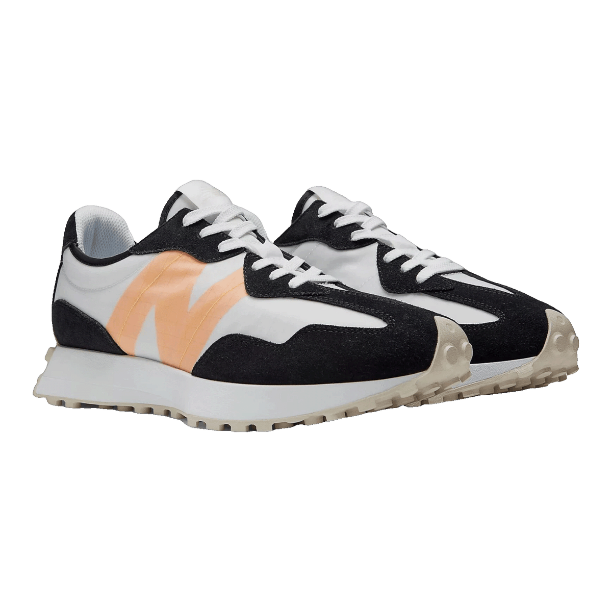 New Balance 327 White Vibrant Apricot Side MS327SO