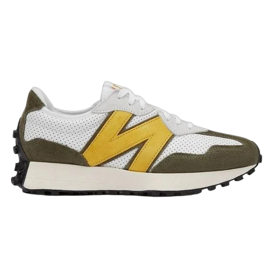 New Balance 327 White Yellow Olive MS327PO