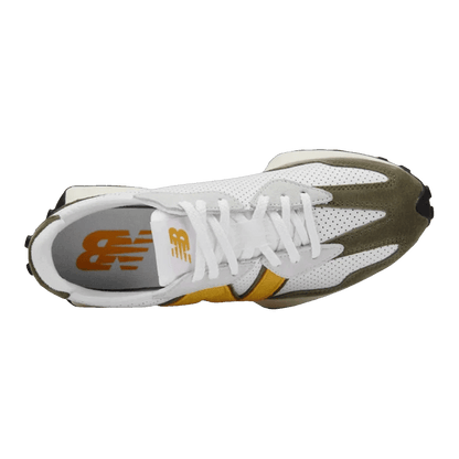 New Balance 327 White Yellow Olive Oben MS327PO