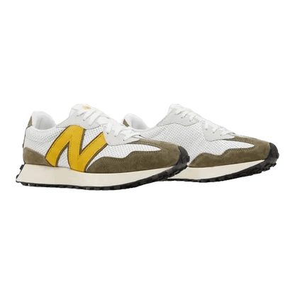 New Balance 327 White Yellow Olive Side MS327PO