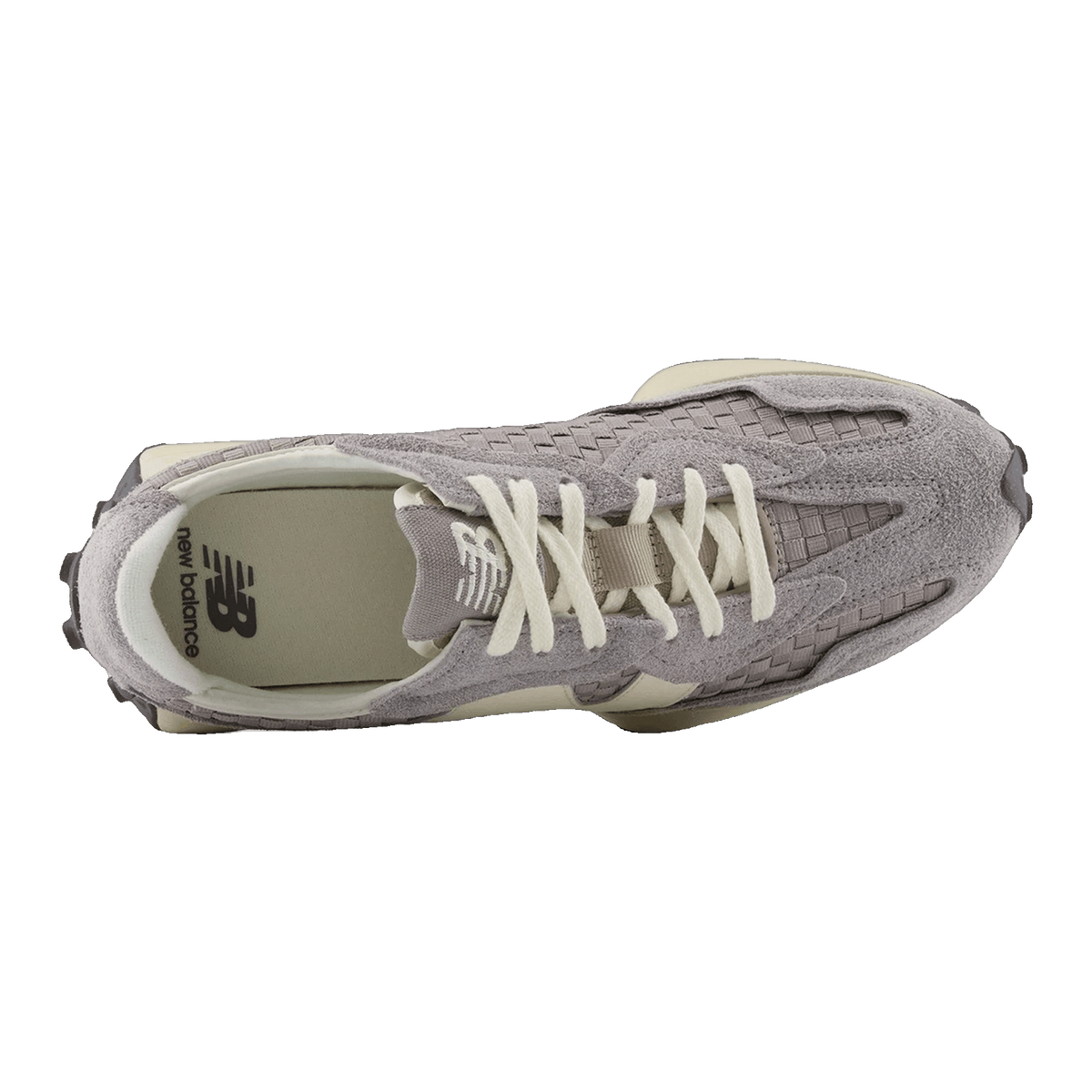 New Balance 327 Woven Cement Grey Light Mushroom Oben U327WOC