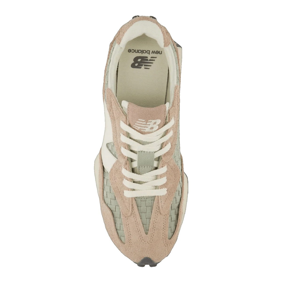 New Balance 327 Woven Flat Taupe Olivine Oben