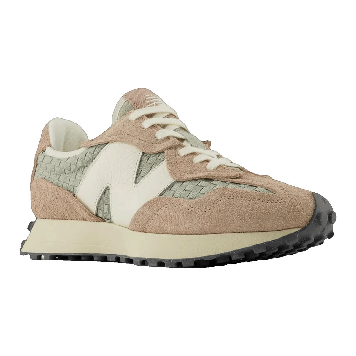 New Balance 327 Woven Flat Taupe Olivine Side U327WOB