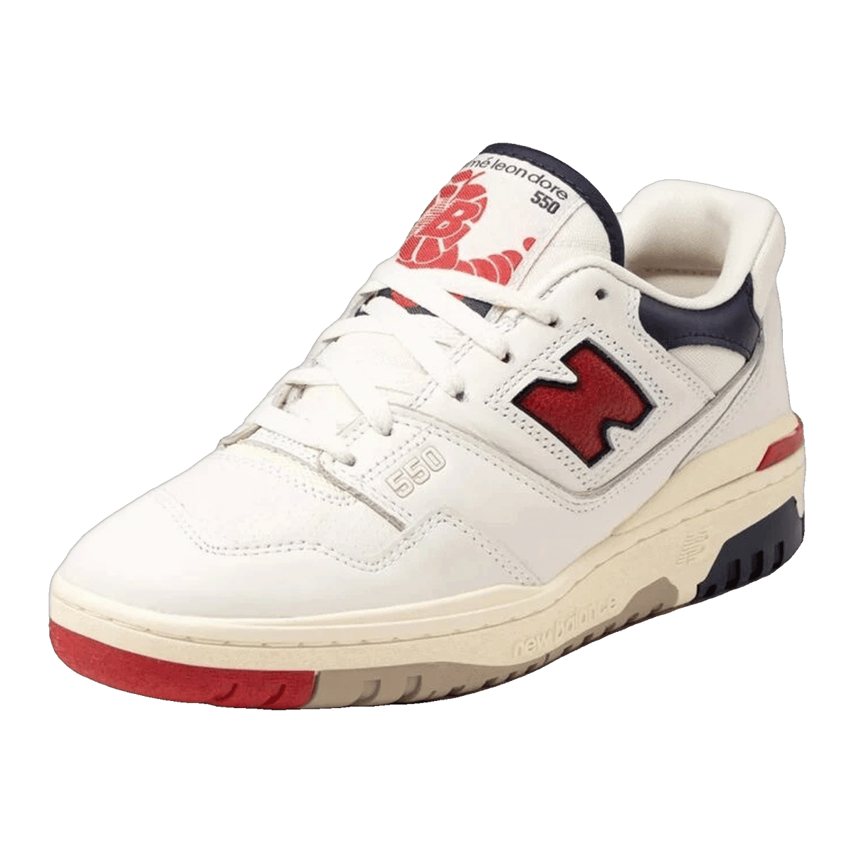 New Balance 550 Aime Leon Dore White Navy Red Side BB550A3