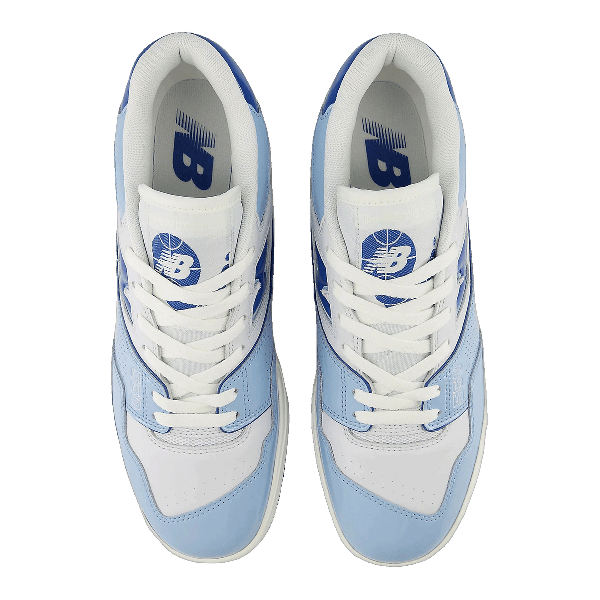 New Balance 550 Chrome Blue Patent Oben BB550YKE