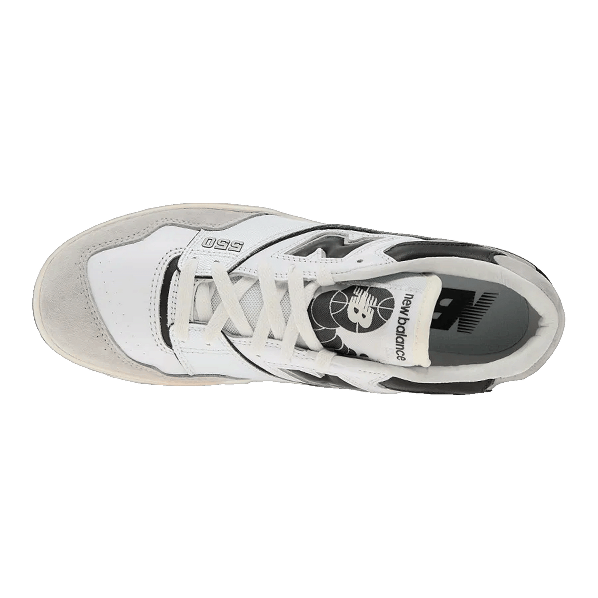 New Balance 550 Grey White Black Oben BB550GWB