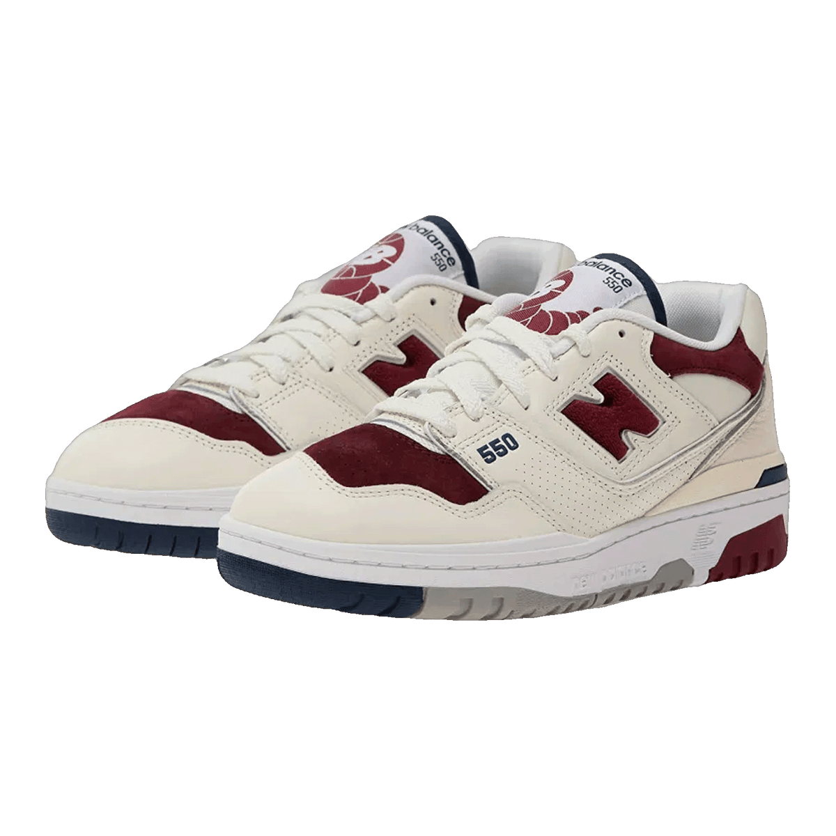 New Balance 550 Maroon Navy Side BB550VRC