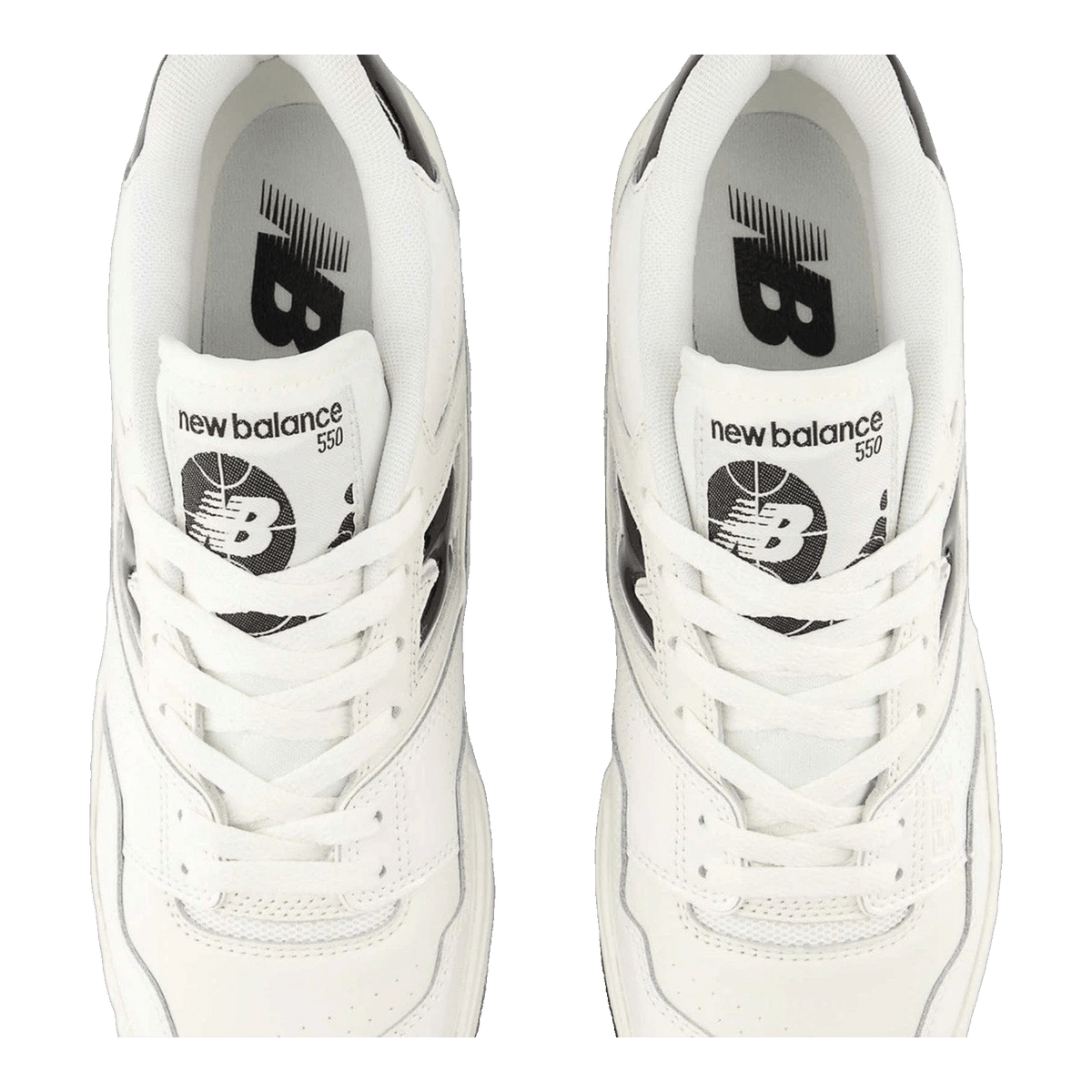 New Balance 550 Sea Salt Black Patent Oben BB550YKF