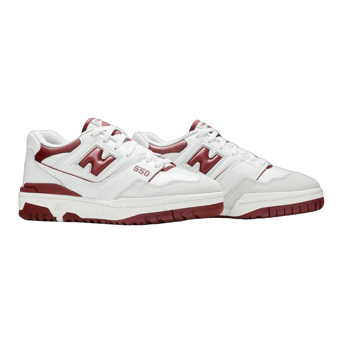 New Balance 550 Sea Salt Burgundy Side BB550LI1