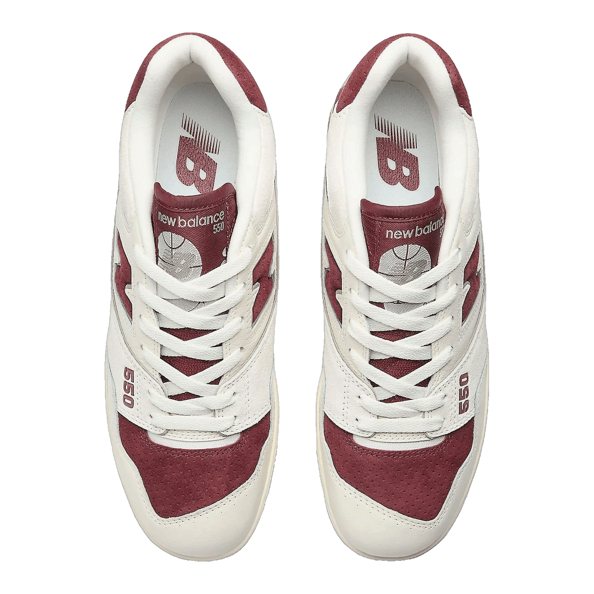 New Balance 550 Sea Salt Classic Crimson Oben BB550LEZ