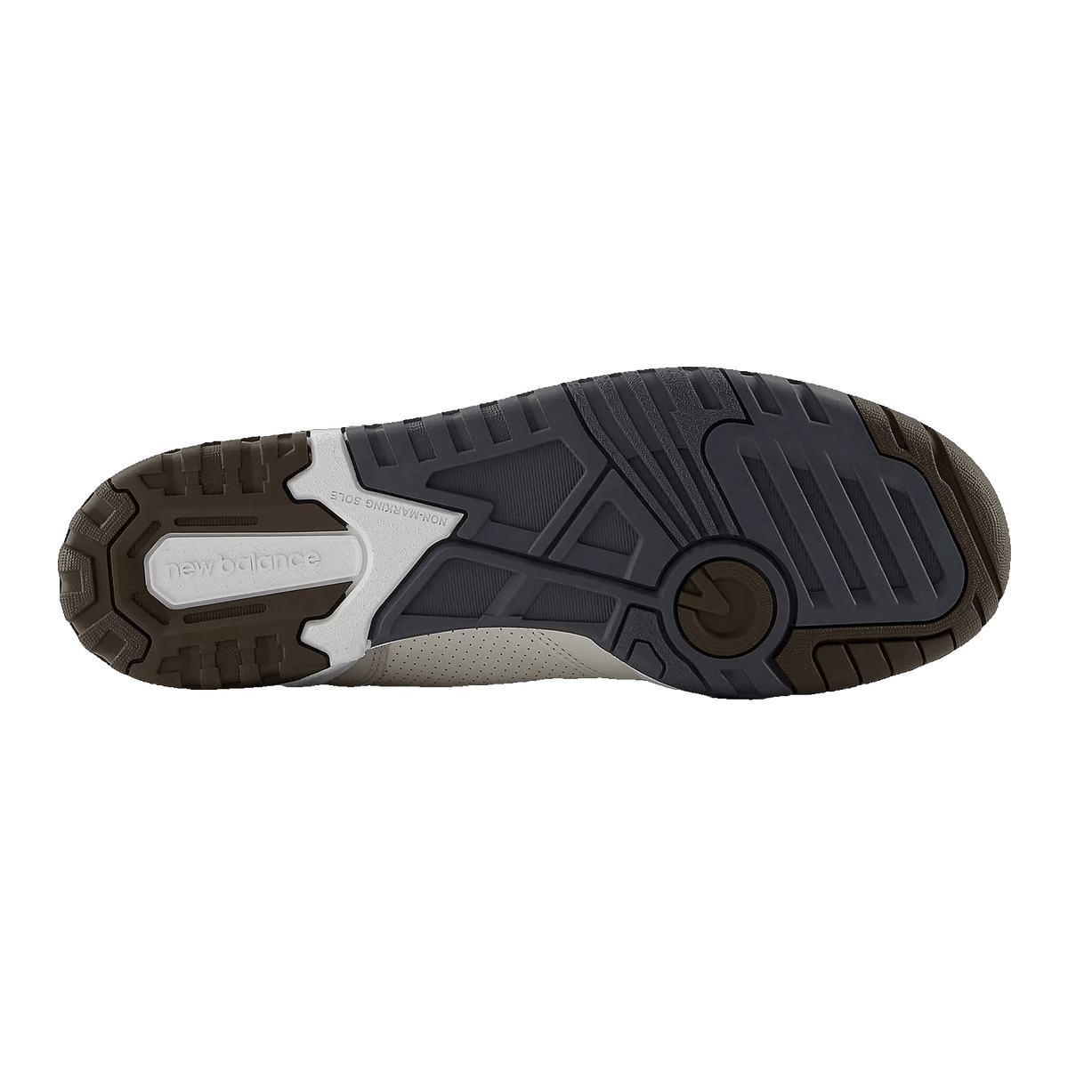 New Balance 550 Sea Salt Dark Mushroom Sohle