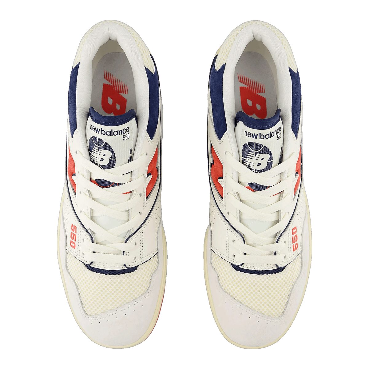New Balance 550 Sea Salt Pack Blast Red Oben BB550CPB
