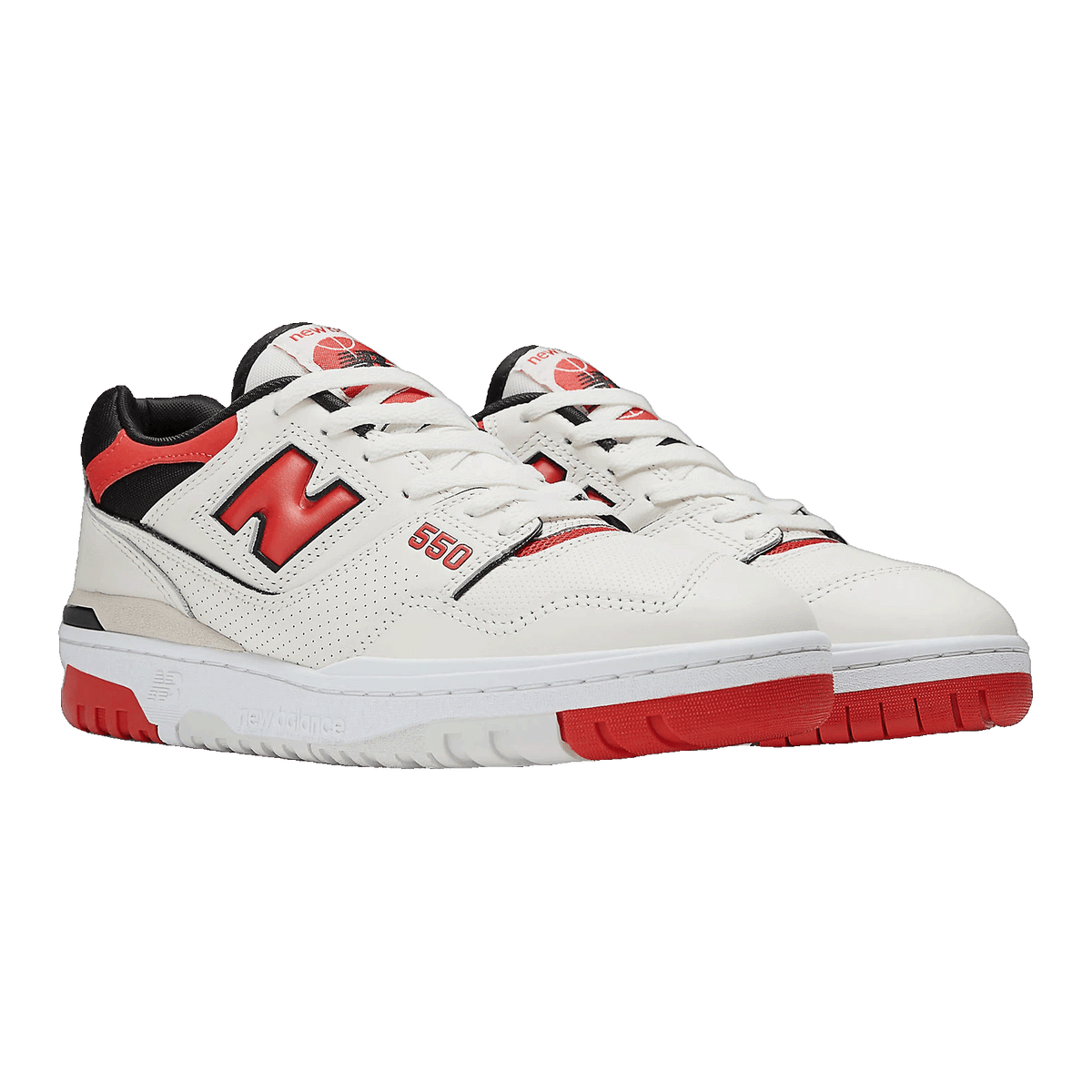 New Balance 550 Sea Salt True Red Side BB550VTB