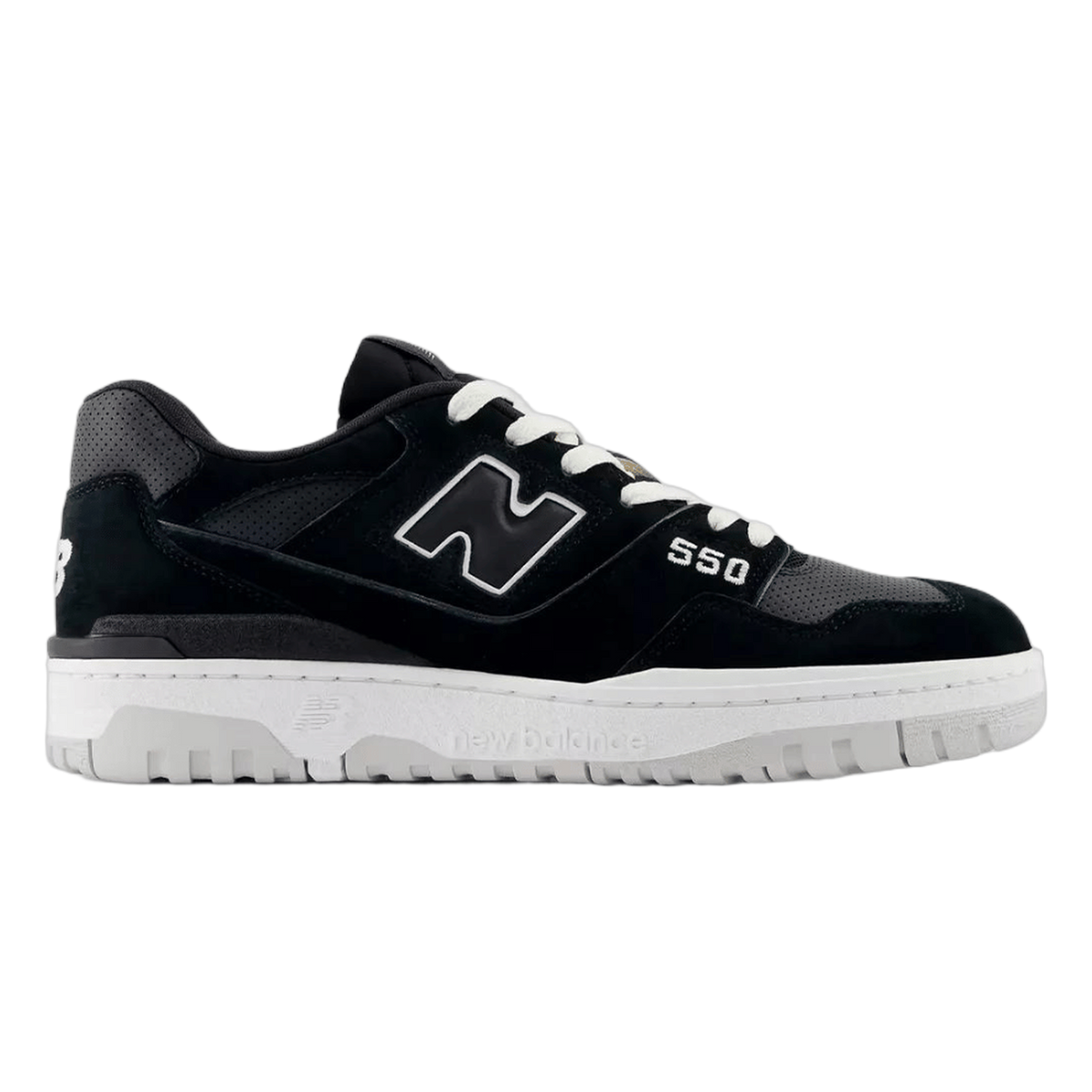 New Balance 550 Suede Perforated Leather Black White BB550PRA