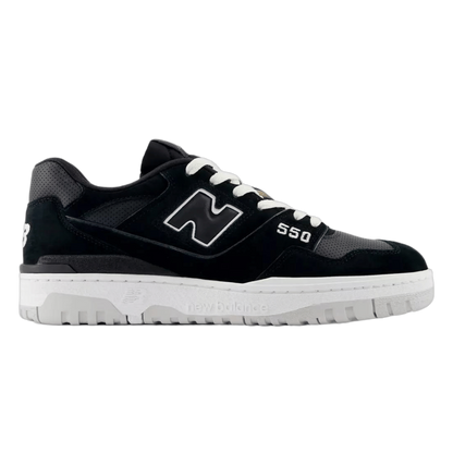 New Balance 550 Suede Perforated Leather Black White BB550PRA