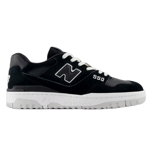 New Balance 550 Suede Perforated Leather Black White BB550PRA